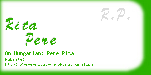 rita pere business card